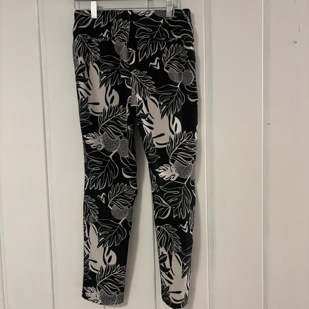 Missing Polynesia Black White Tropical Print Pant… - image 4